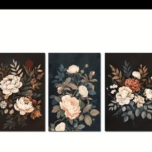 3 pieces flat canvas (frameless) size 12 x 16 inches